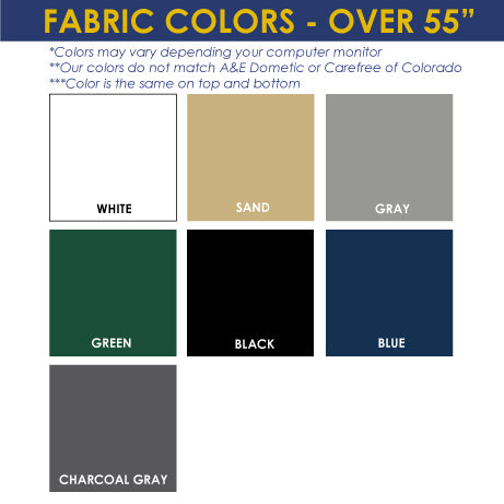 Carefree of Colorado Vinyl Omega Awning WITHOUT VALANCE Replacement Fabric - Tough Top Awnings