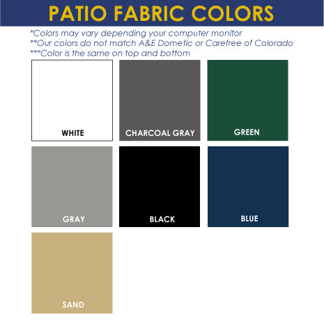 Main Patio Vinyl Replacement Fabric - Tough Top Awnings
