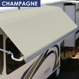 Photo of champagne replacement fabric for a Carefree Of Colorado Omega Vinyl Awning With Valance  by Tough Top Awnings