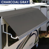 Photo of charcoal gray replacement fabric for a Carefree Of Colorado Omega Vinyl Awning With Valance  by Tough Top Awnings