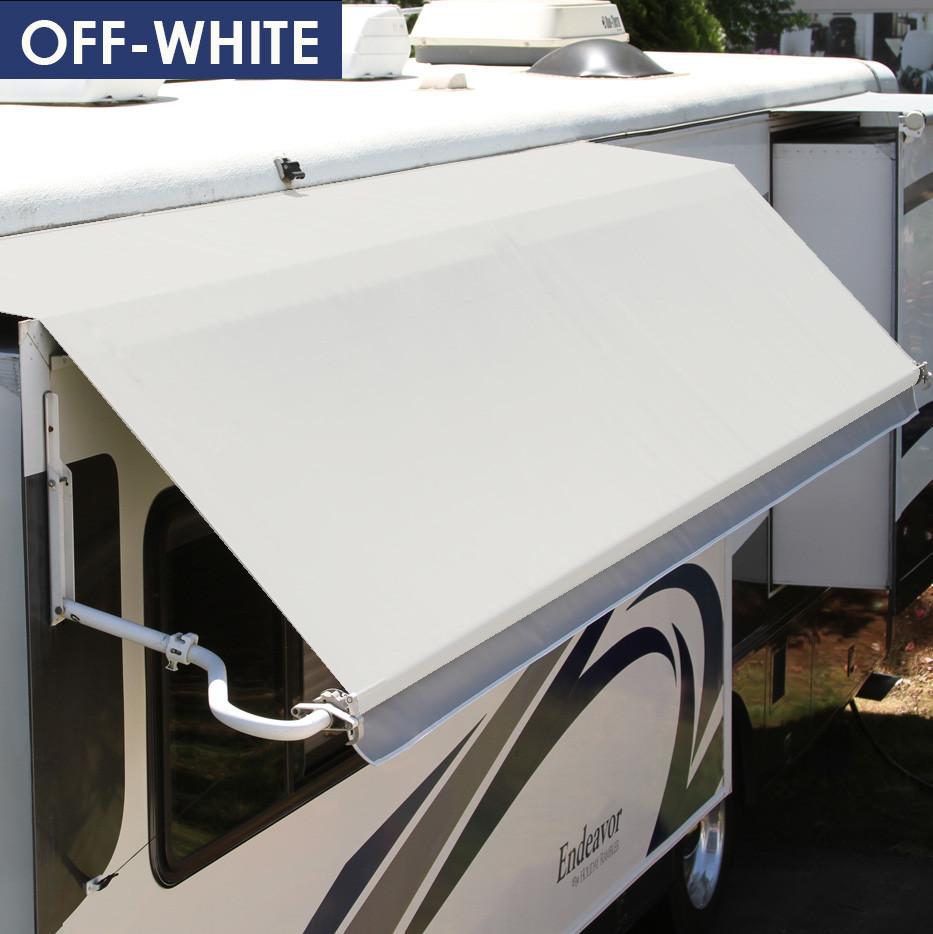 Photo of off-white replacement fabric for a Carefree Of Colorado Omega Vinyl Awning With Valance  by Tough Top Awnings