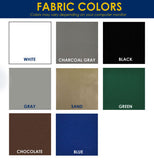 Colors for replacement fabric of Carefree of Colorado Manual Vinyl Pull Down Over-the-Door Awning - Tough Top Awnings
