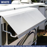 Photo of white replacement fabric for a Carefree Of Colorado Omega Vinyl Awning With Valance  by Tough Top Awnings